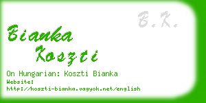 bianka koszti business card